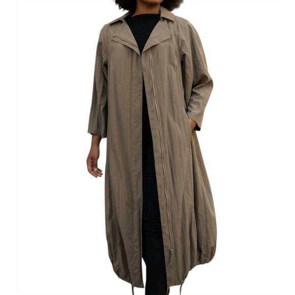 ANNETTE GOERTZ Jackets & Blazers - NEW ANNETTE GOERTZ buddy zip up cinched hem coat in khaki